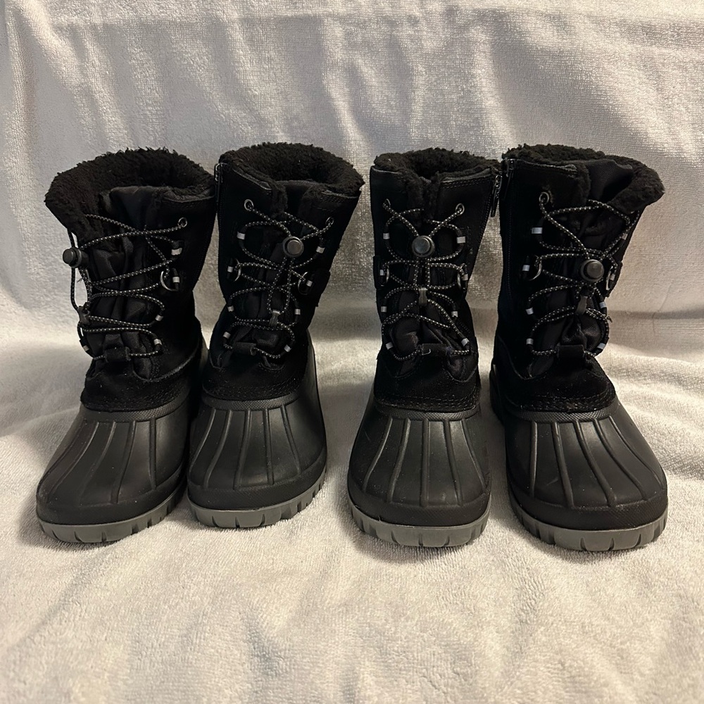 Lands’ End Kid’s Expedition Insulated Snow Boots Black Size 4
